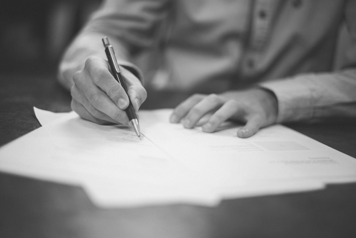 Signing a document